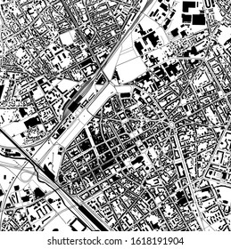 vector map of the city of Reims, Marne, Grand Est, France