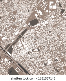 vector map of the city of Reims, Marne, Grand Est, France