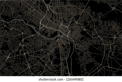 vector map of the city of Richmond, Virginia, USA