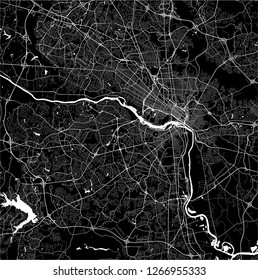 vector map of the city of Richmond, Virginia, USA