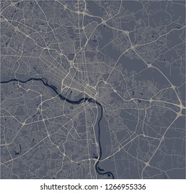 vector map of the city of Richmond, Virginia, USA