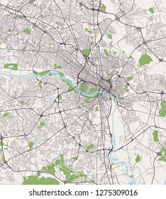 vector map of the city of Richmond, Virginia, USA