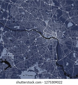 vector map of the city of Richmond, Virginia, USA