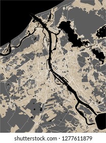 vector map of the city of Riga, Latvia