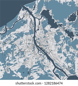 vector map of the city of Riga, Latvia