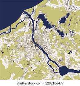 vector map of the city of Riga, Latvia