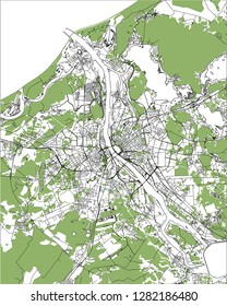 vector map of the city of Riga, Latvia