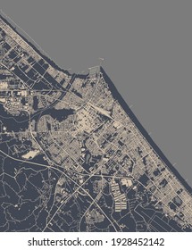 vector map of the city of Rimini, Italy