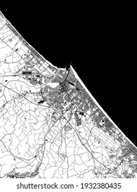 Vektorplan der Stadt Rimini, Italien