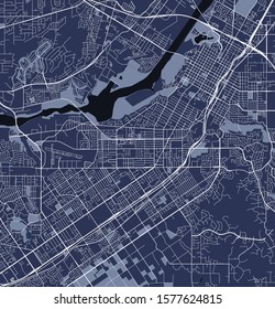 vector map of the city of Riverside, California, United States America