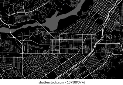 vector map of the city of Riverside, California, United States America