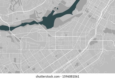 vector map of the city of Riverside, California, United States America