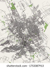 vector map of the city of Riyadh, Riyadh Province , Saudi Arabia