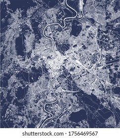 vector map of the city of Rome, Italy