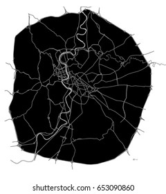 vector map of the city of Rome, Italy