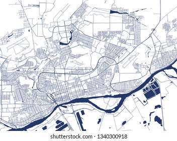 vector map of the city of Rostov-on-Don, Russia