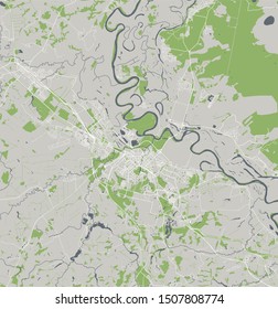 vector map of the city of Ryazan, Russia