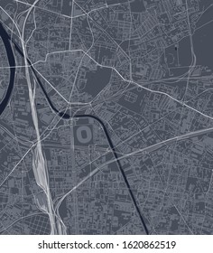 vector map of the city of Saint-Denis, Seine-Saint-Denis, Ile-de-France, France