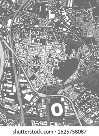 vector map of the city of Saint-Denis, Seine-Saint-Denis, Ile-de-France, France