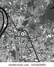 vector map of the city of Saint-Denis, Seine-Saint-Denis, Ile-de-France, France