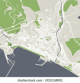 vector map of the city of Salerno, Italy