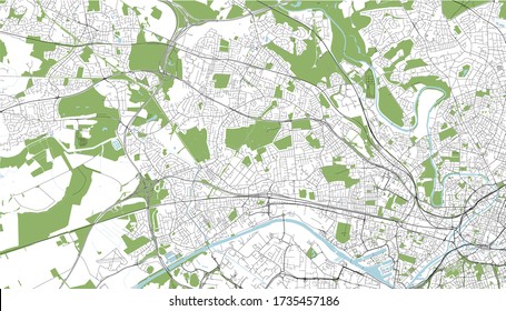 vector map of the city of Salford, Greater Manchester, North West England, England, UK