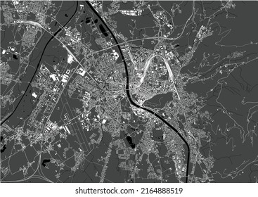 mapa vector de la ciudad de Salzburgo, Austria