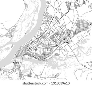 vector map of the city of Samara, Russia