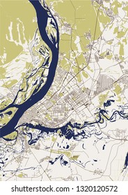 vector map of the city of Samara, Russia