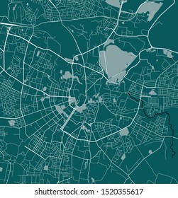 vector map of the city of Samarkand, Uzbekistan