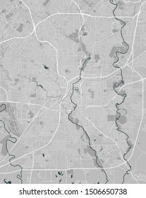 vector map of the city of San Antonio, Texas, USA
