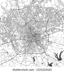 vector map of the city of San Antonio, Texas, USA