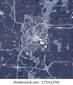vector map of the city of San Antonio, Texas, USA