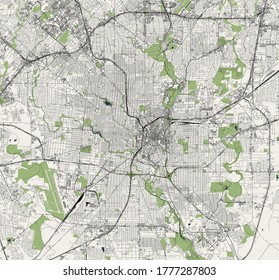 vector map of the city of San Antonio, Texas, USA