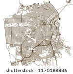 vector map of the city of San Francisco, USA