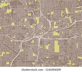 vector map of the city of San Francisco, USA