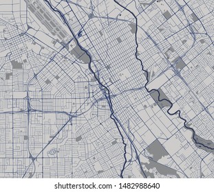 vector map of the city of San Jose, California, USA