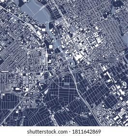 Vektorplan der Stadt San Jose, Kalifornien, USA