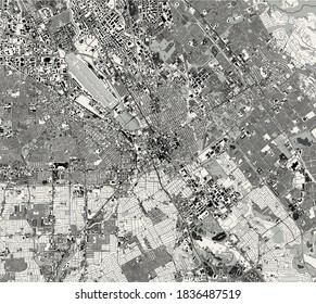 Vektorplan der Stadt San Jose, Kalifornien, USA