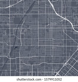 Vector Map Of The City Of Santa Ana, California, United States America