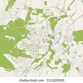 vector map of the city of Saransk, Russia