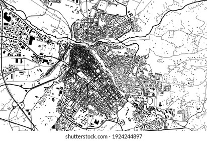 vector map of the city of Sassari, Italy