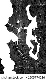 vector map of the city of Seattle, Washington, USA