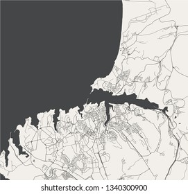 vector map of the city of Sevastopol, Crimea