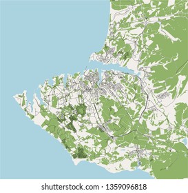 vector map of the city of Sevastopol, Crimea