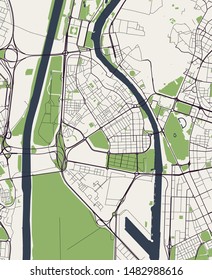 vector map of the city of Sevilla, Spain