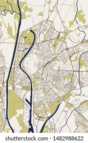 vector map of the city of Sevilla, Spain