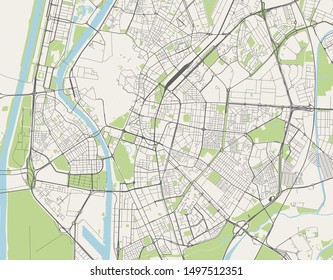 vector map of the city of Sevilla, Spain