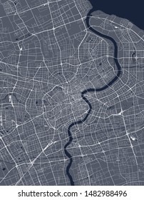vector map of the city of Shanghai, China