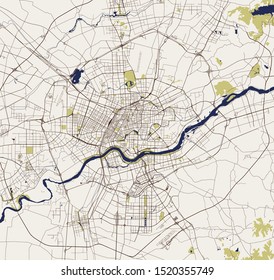vector map of the city of Shenyang, China